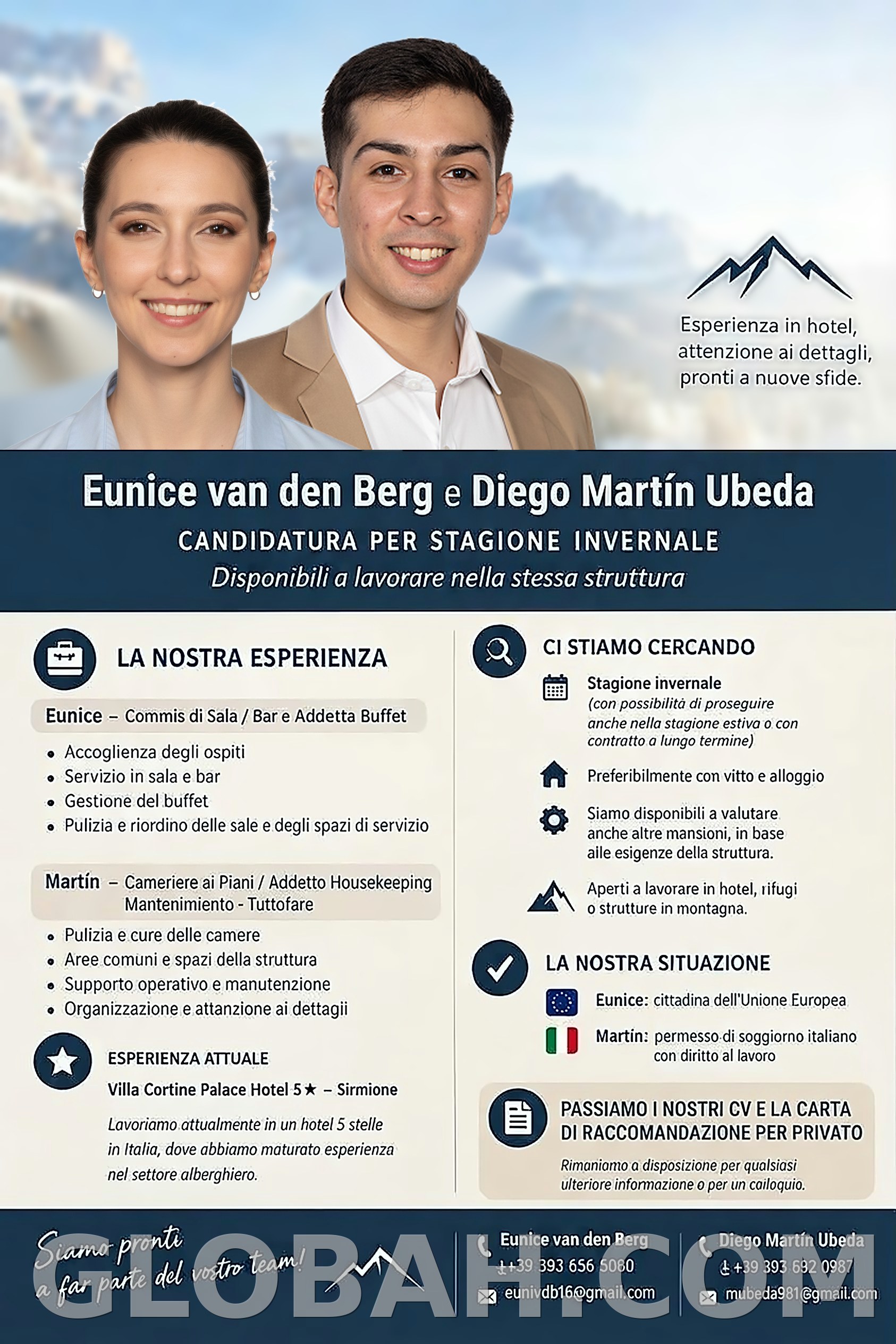 Buscamos empleo en pareja en hotel